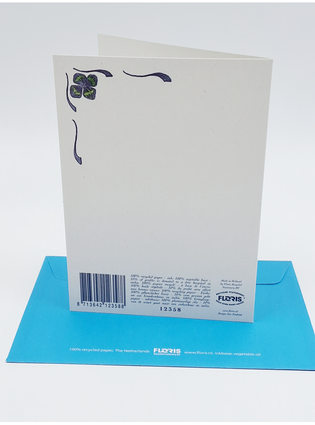 Stork birth boy greeting card