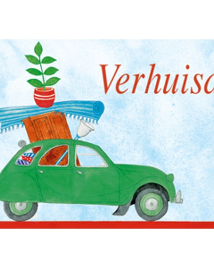 Wenskaart lelijk eendje, verhuisd