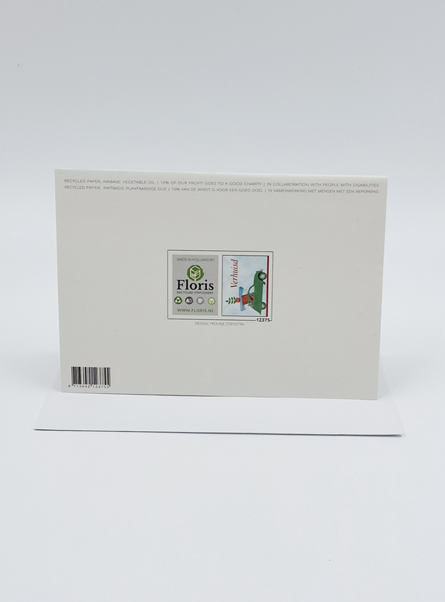 Wenskaart lelijk eendje, verhuisd