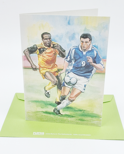 Wenskaart 2 voetballers