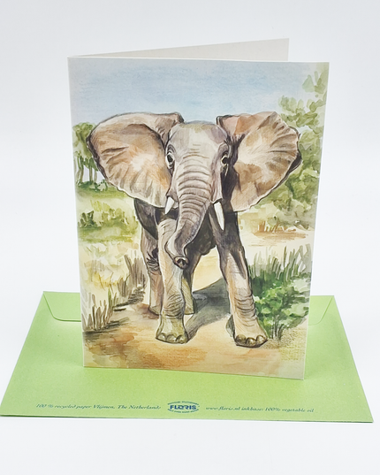 Wenskaart olifant