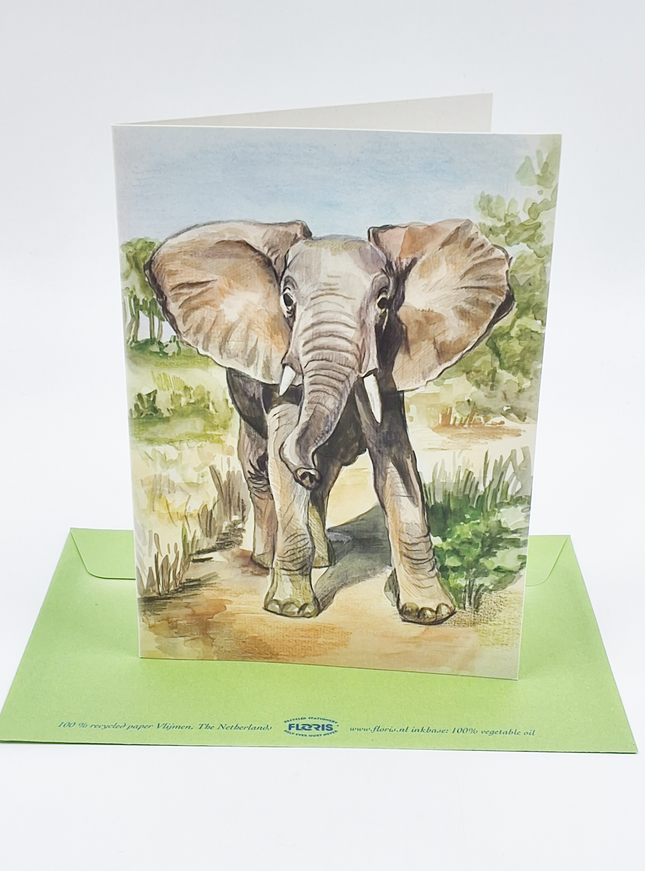 Wenskaart olifant