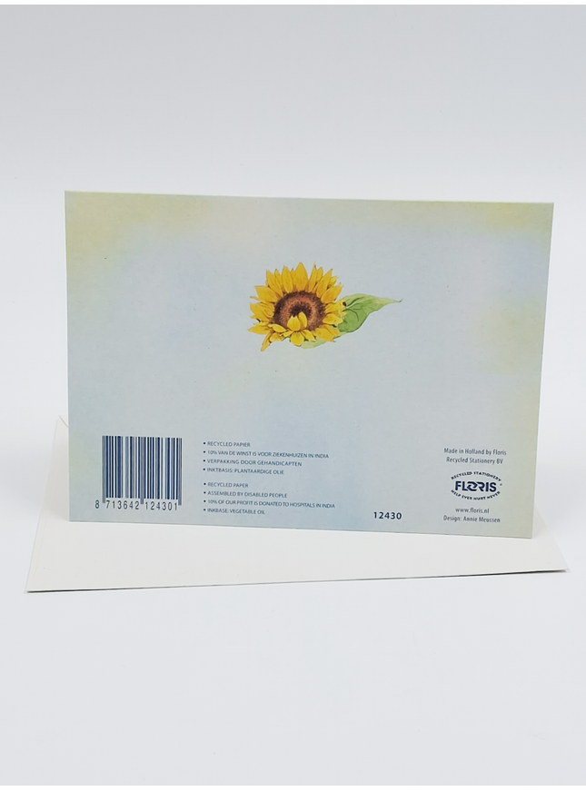 Wenskaart zonnebloemen vlinder, gefeliciteerd met je ... verjaardag