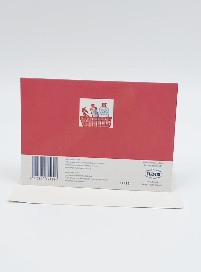 Wenskaart roze dochter geboorte