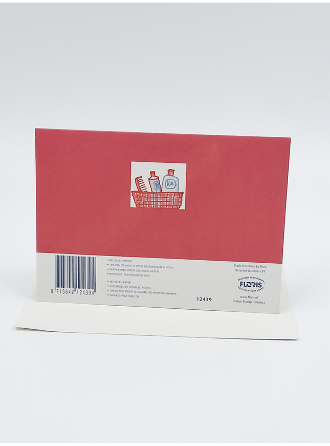 Pink daughter birth greeting card