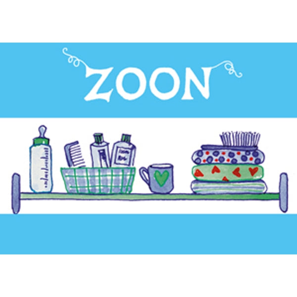 Wenskaart blauw zoon geboorte