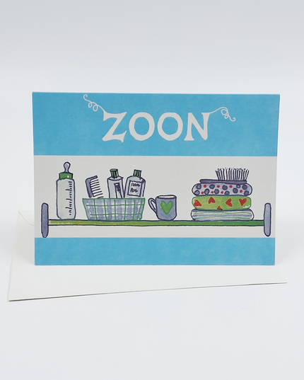 Wenskaart blauw zoon geboorte