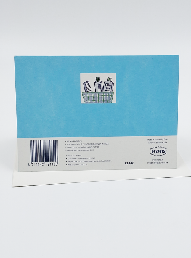 Wenskaart blauw zoon geboorte