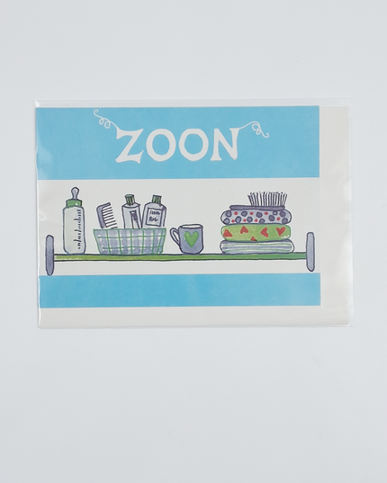 Wenskaart blauw zoon geboorte