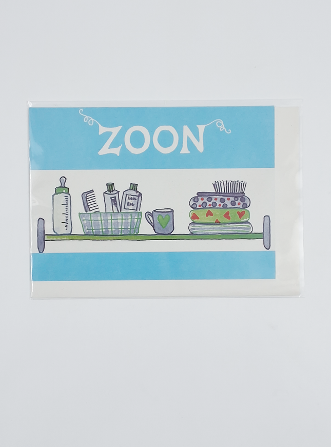 Wenskaart blauw zoon geboorte