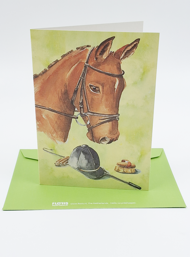 Wenskaart paardehoofd