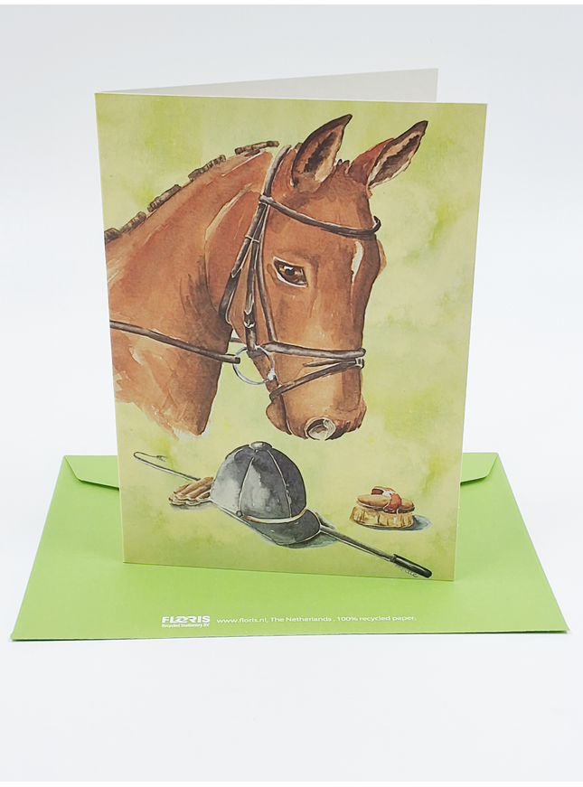 Greeting card horse head