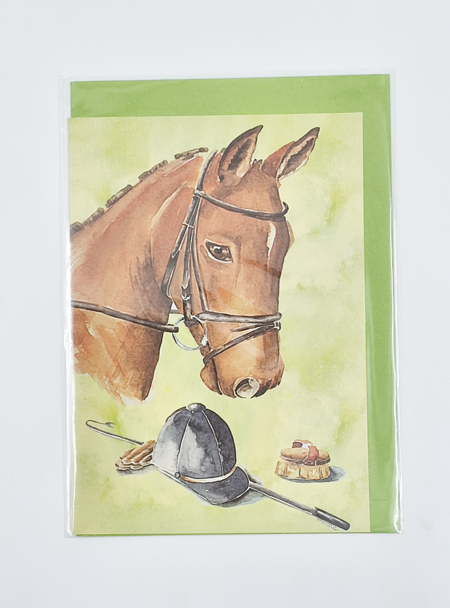 Wenskaart paardehoofd