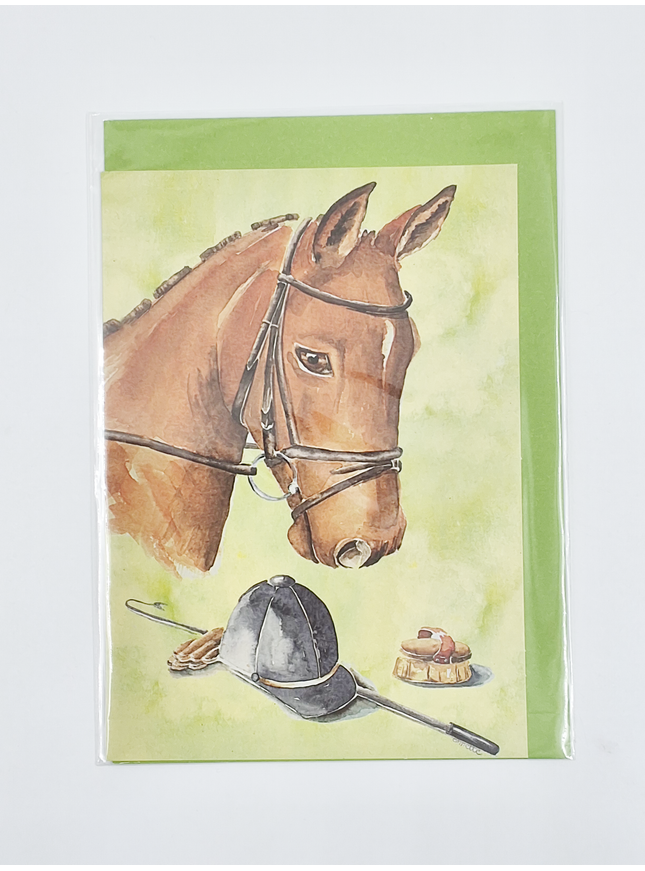 Greeting card horse head