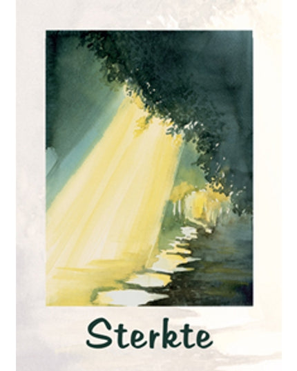 Wenskaart lichtstraal condoleance, sterkte