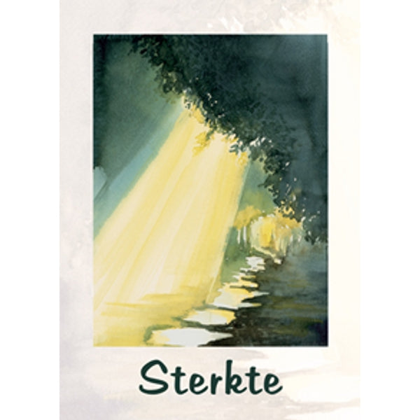 Wenskaart lichtstraal condoleance, sterkte