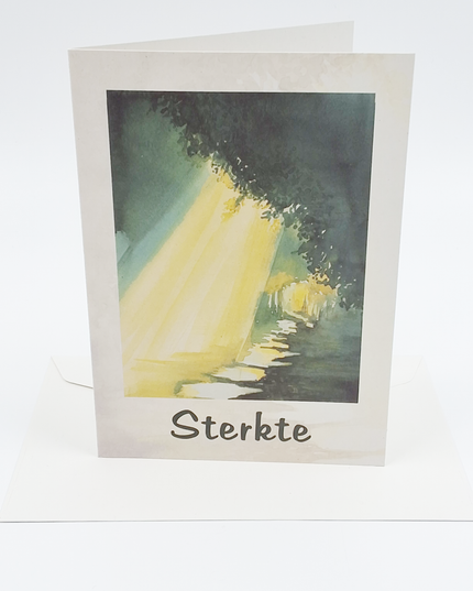 Wenskaart lichtstraal condoleance, sterkte