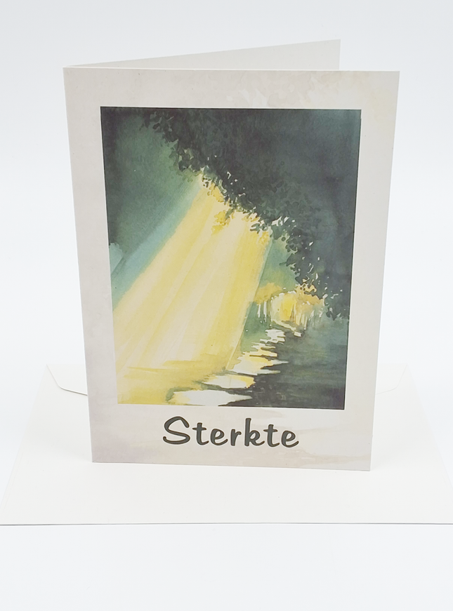 Wenskaart lichtstraal condoleance, sterkte