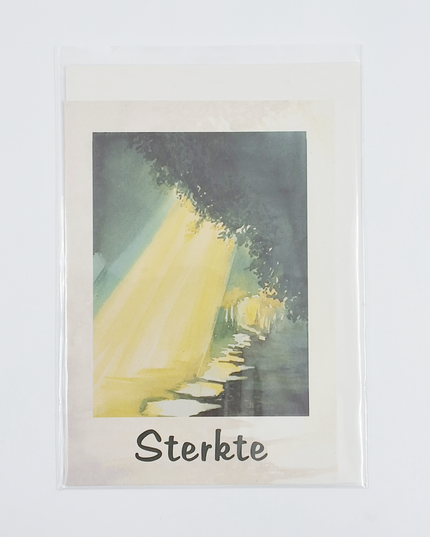 Wenskaart lichtstraal condoleance, sterkte