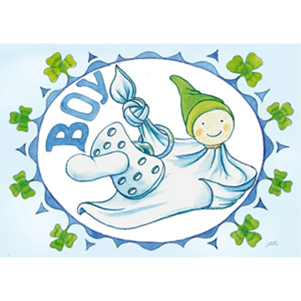 Wenskaart pop boy geboorte