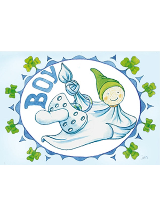 Pop boy birth greeting card