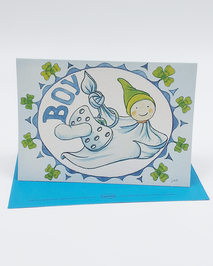 Wenskaart pop boy geboorte