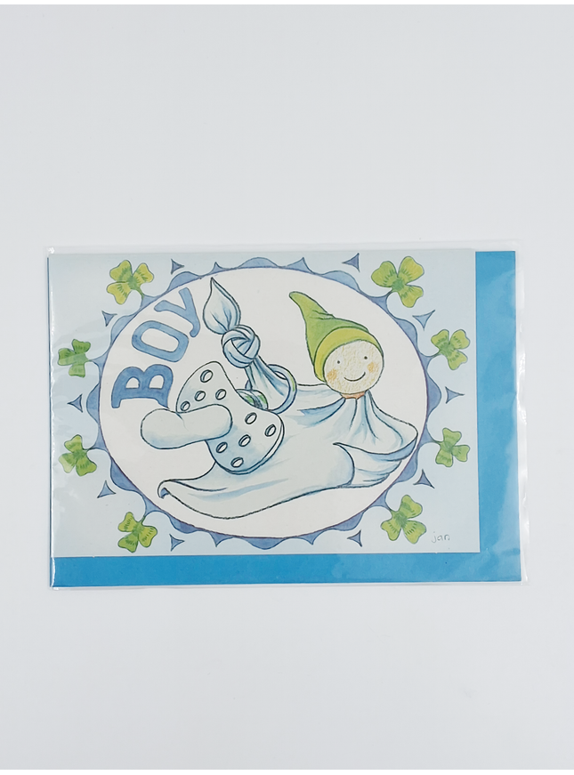 Pop boy birth greeting card