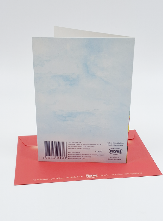 Wenskaart tulpen molen