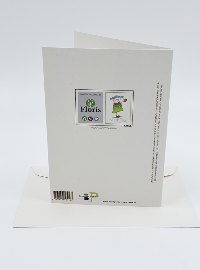 Wenskaart meisjes, voor jou