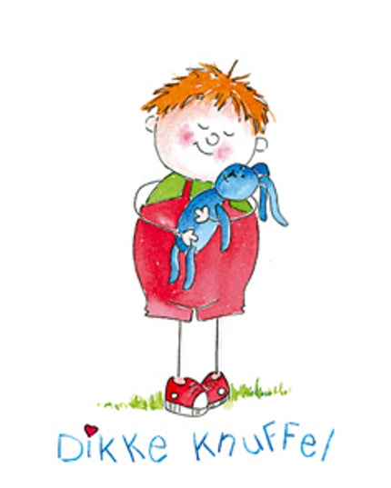 Wenskaart jongen, dikke knuffel