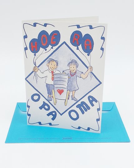 Wenskaart hoera opa oma