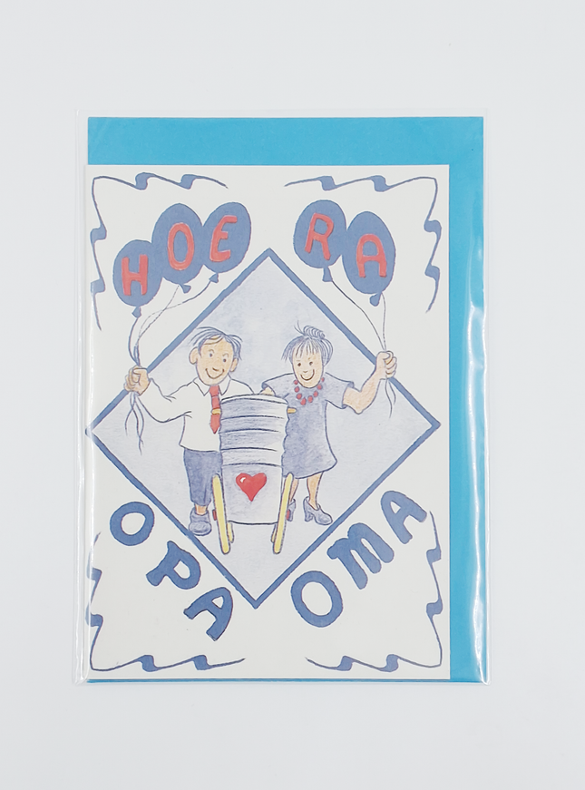 Wenskaart hoera opa oma