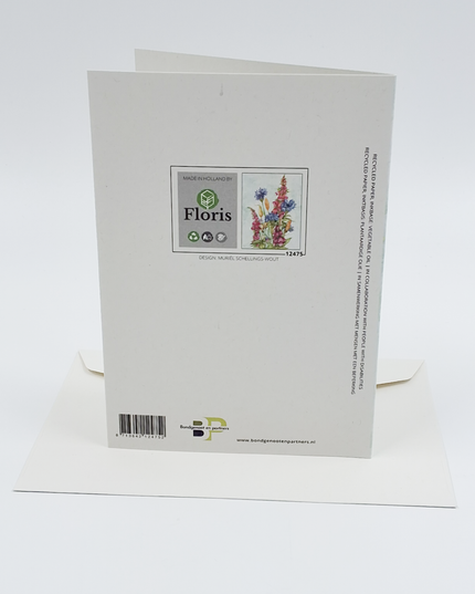 Wenskaart korenbloem ridderspoor