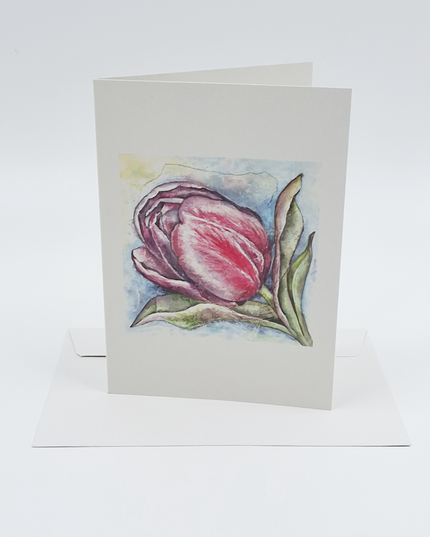 Wenskaart een tulp Anna