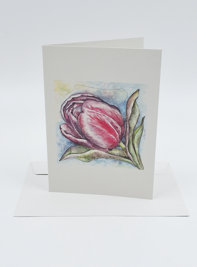 Wenskaart een tulp Anna