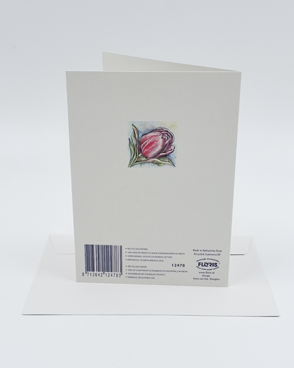 Wenskaart een tulp Anna
