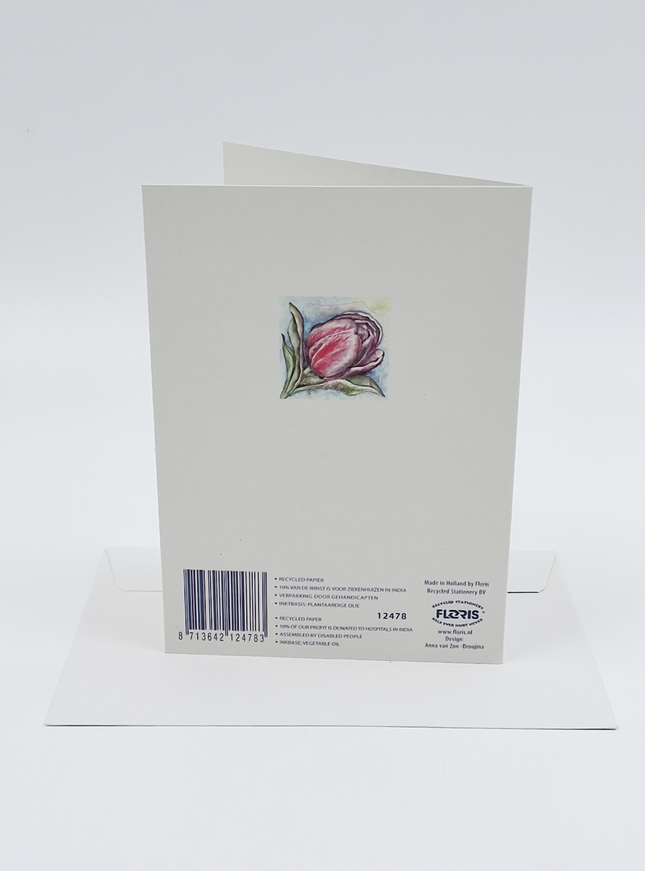 Wenskaart een tulp Anna