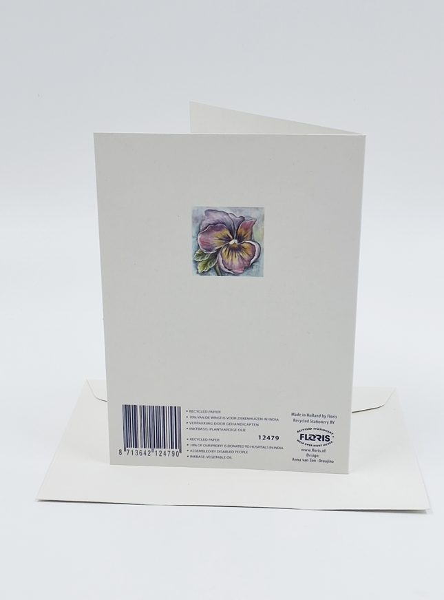 Wenskaart een viool Anna