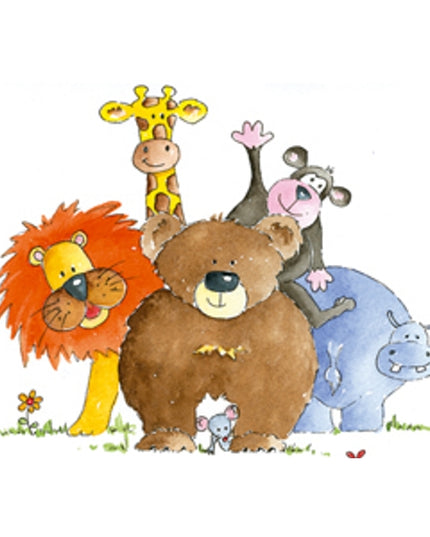 Wenskaart jungle dieren