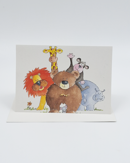 Wenskaart jungle dieren