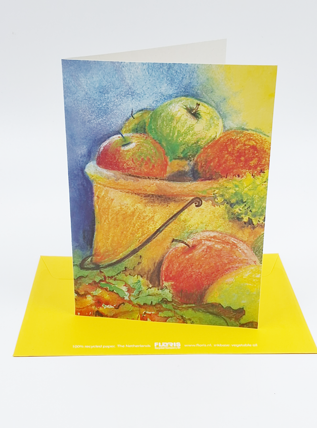 Wenskaart fruitemmer, beterschap