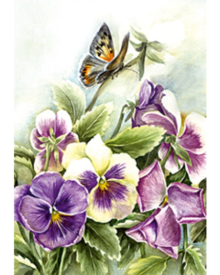 Wenskaart bonte violen Anna