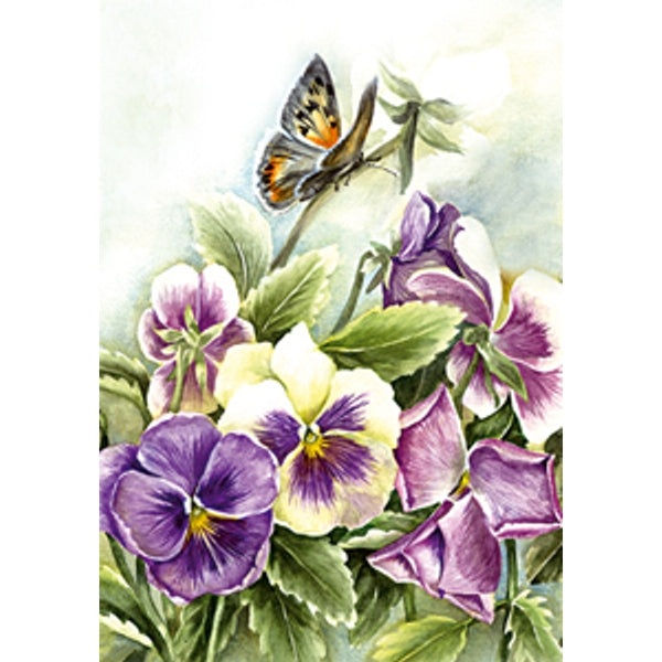 Wenskaart bonte violen Anna