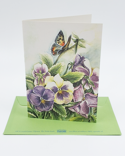 Wenskaart bonte violen Anna