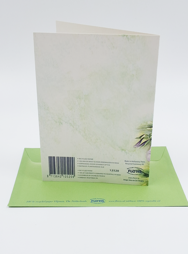 Wenskaart bonte violen Anna