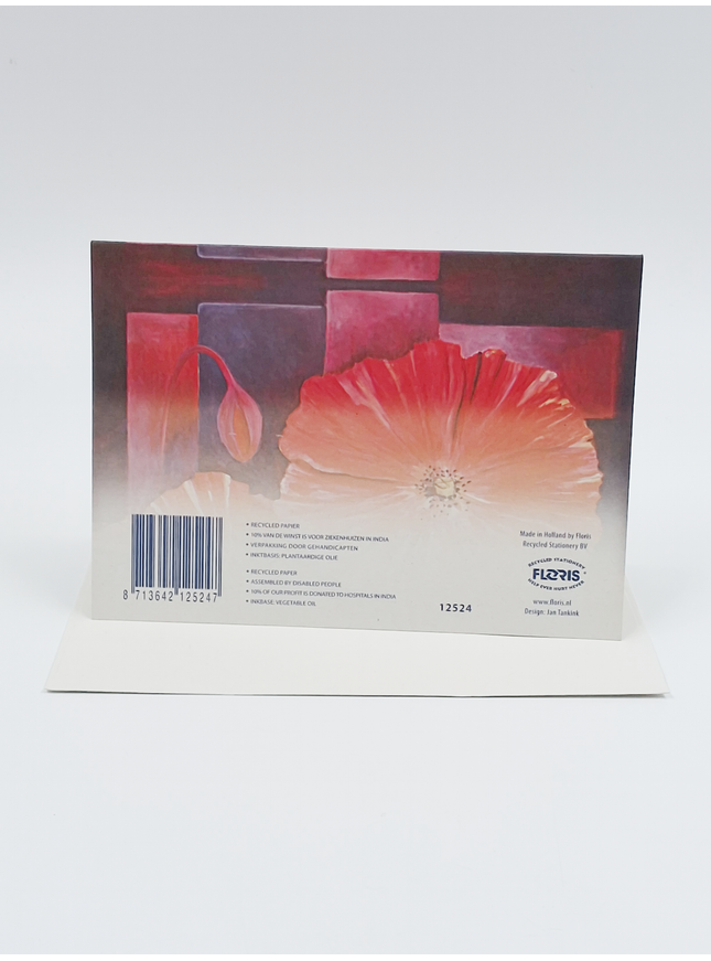 Wenskaart twee klaprozen Jan