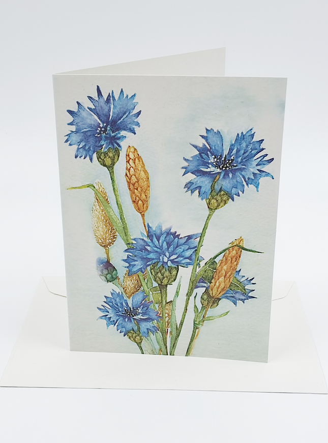 Wenskaart korenbloem Muriël