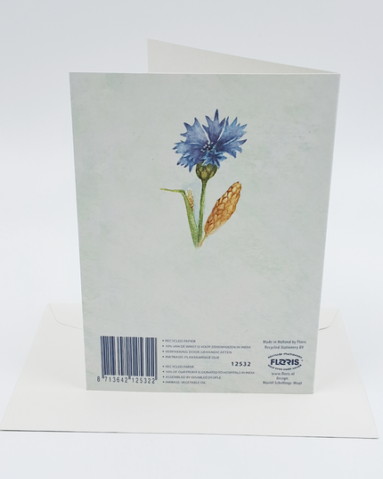 Wenskaart korenbloem Muriël