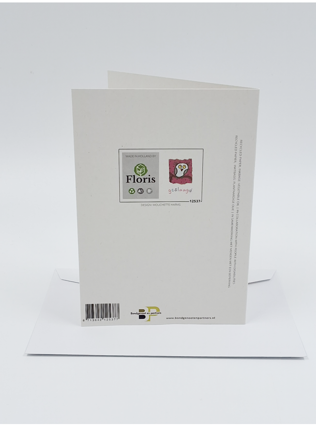 Wenskaart uil, geslaagd