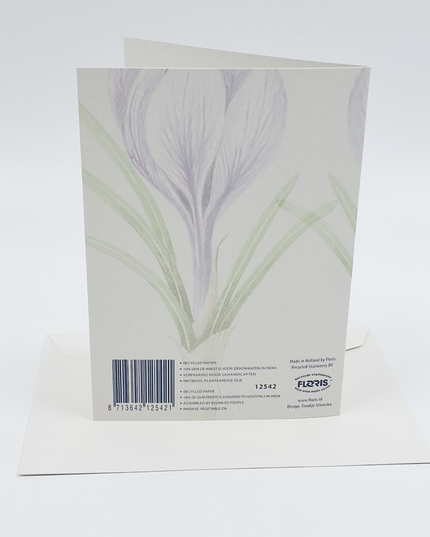 Wenskaart crocussen met bol
